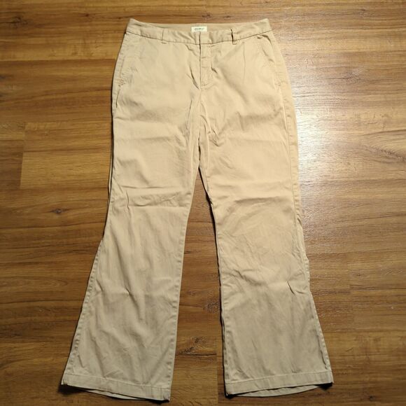 Eddie Bauer Mercer Fit Pants Womens Size 10 Beige Casual Flared Leg - Picture 1 of 10